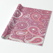  roze paisley inpakpapier (Uitgerold)