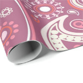  roze paisley inpakpapier (Rol Hoek)