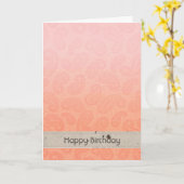 Roze Paisley Kaart (Gele Bloem)