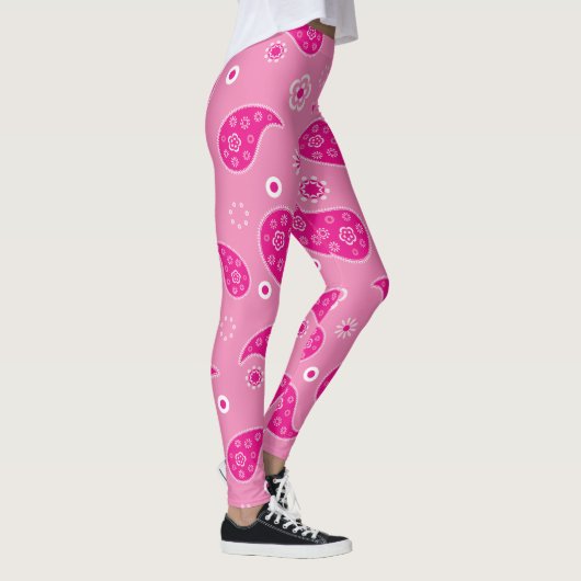 Roze Paisley Leggings (Rechts)