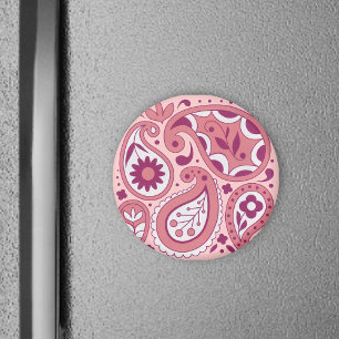 Roze Paisley magneet