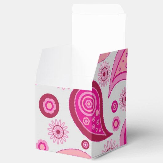 Roze Paisley Pattern Bedankdoosjes (Geopend)