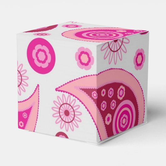 Roze Paisley Pattern Bedankdoosjes (Achterkant)