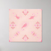 Roze Paisley Pattern Canvas Afdruk (Voorkant)