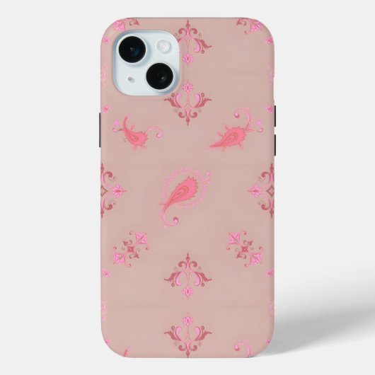 Roze Paisley Pattern Case-Mate iPhone Case (Achterkant)