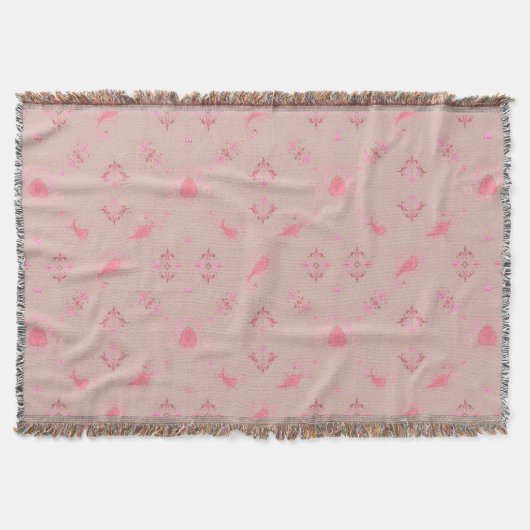 Roze Paisley Pattern Deken (Voorkant)