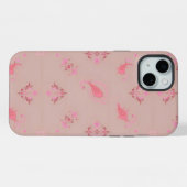 Roze Paisley Pattern iPhone Hoesje (Achterkant horizontaal)