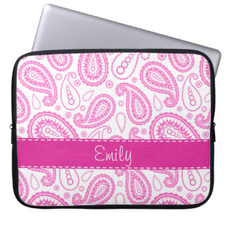 Roze Paisley Pattern Laptop Sleeve