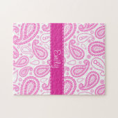 Roze Paisley Pattern Legpuzzel (Horizontaal)