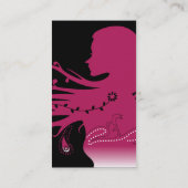 roze paisley :  qr-code visitekaartje (Achterkant)