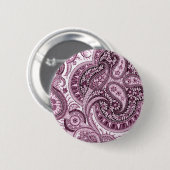 Roze Paisley Ronde Button 5,7 Cm (Voorkant /achterkant)