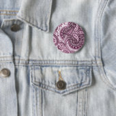 Roze Paisley Ronde Button 5,7 Cm (In situ)