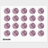 Roze Paisley Ronde Sticker (Vel)