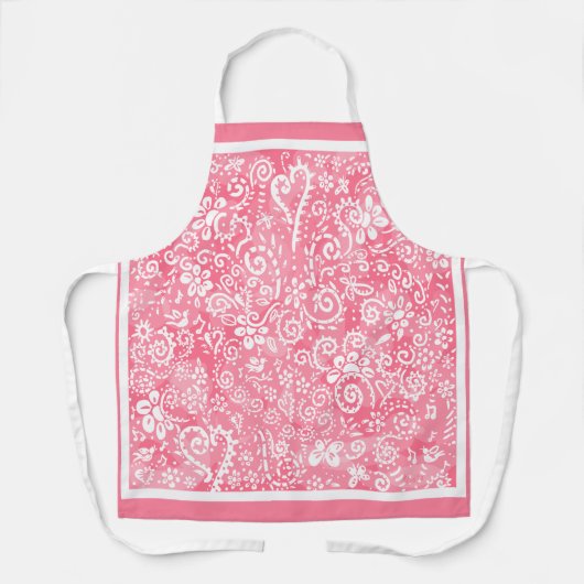 Roze Paisley Schort (Voorkant)