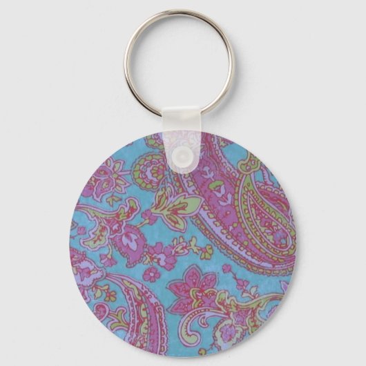 Roze Paisley Sleutelhanger (Voorkant)