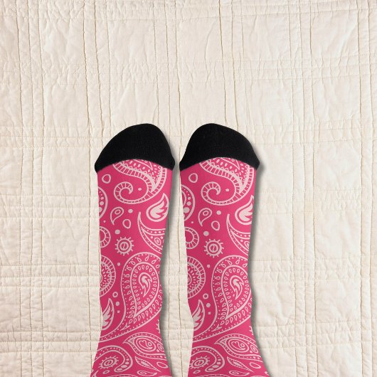 Roze Paisley Sokken