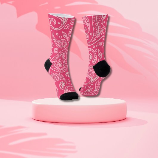 Roze Paisley Sokken