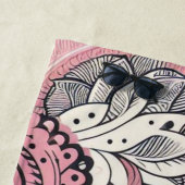Roze Paisley The Home Studio badhanddoek (In situ)
