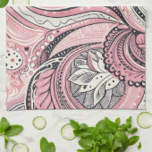 Roze Paisley The Home Studio Keukenhanddoeken (Gevouwen)