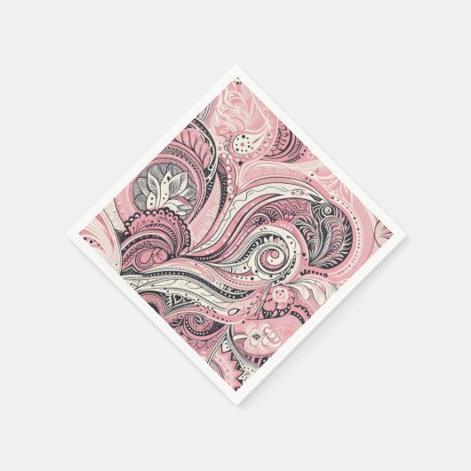 Roze Paisley The Home Studio Servet (Hoek)