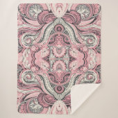 Roze Paisley Thuisstudio Sherpa Deken (Voorkant)