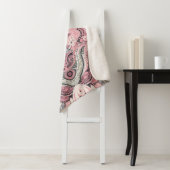 Roze Paisley Thuisstudio Sherpa Deken (In situ)