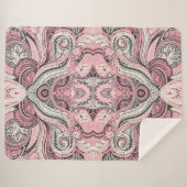 Roze Paisley Thuisstudio Sherpa Deken (Voorkant (horizontaal))
