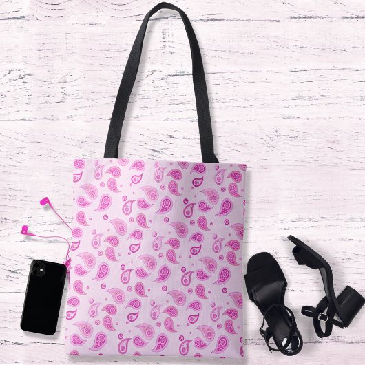 Roze Paisley Tote Bag