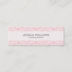 Roze  Paisley Wedding Planner Mini Visitekaartje