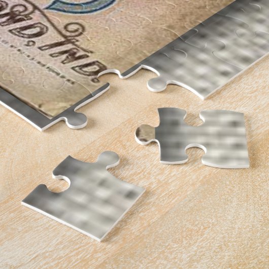  roze pakket met zaaizaad legpuzzel (Zijkant)