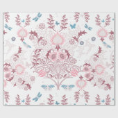 Roze palet William Morris Design Cadeaupapier (Vlak)