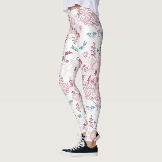 Roze palet William Morris Design Leggings (Links)