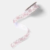 Roze palet William Morris Design Satijnen Lint (Achterkant)