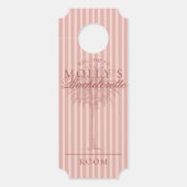 Roze Palm Beach Bachelorette Deurhanger (Voorkant)