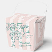 Roze Palm Spring Pastel Beach Baby shower Bedankdoosjes (Voorkant)