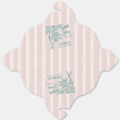 Roze Palm Spring Pastel Beach Baby shower Bedankdoosjes (Ongevouwen)
