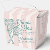 Roze Palm Spring Pastel Beach Baby shower Bedankdoosjes (Achterkant)