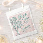 Roze Palm Spring Pastel Beach Baby shower Cookie Bedankzakje (Geknipt)