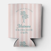 Roze Palm Spring Pastel Beach Bachelorette Party Blikjeskoeler (Voorkant)