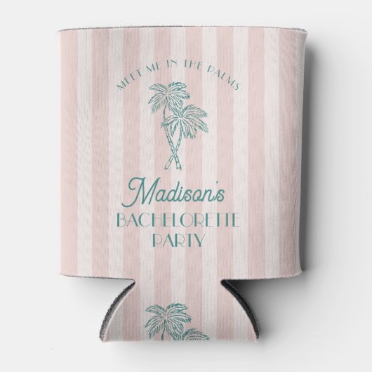 Roze Palm Spring Pastel Beach Bachelorette Party Blikjeskoeler (Voorkant)