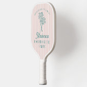 Roze Palm Spring Pastel Beach Bachelorette Party Pickleball Paddle (Links)
