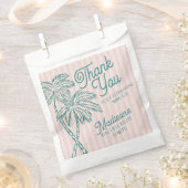 Roze Palm Spring Pastel Beach Party Favoriet Bedankzakje (Geknipt)