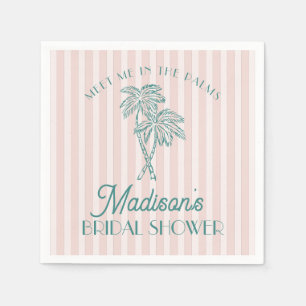 Roze Palm Spring Pastel Strand Bruidsdiner Servet