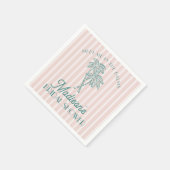 Roze Palm Spring Pastel Strand Bruidsdiner Servet (Hoek)