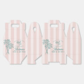 Roze Palm Spring Pastel Strand Bruidsdouche Bedankdoosjes (Ongevouwen)