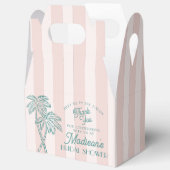 Roze Palm Spring Pastel Strand Bruidsdouche Bedankdoosjes (Open)