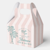 Roze Palm Spring Pastel Strand Bruidsdouche Bedankdoosjes (Achterkant)