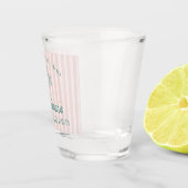 Roze Palm Spring Pastel Strand Bruidsfeest Favorie Shot Glas (Rechts)