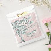 Roze Palm Spring Pastel Strand Feest Favorietie Bedankzakje (Gezegeld)