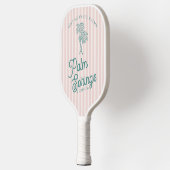 Roze Palm Spring Pastel Strandfeest Pickleball Paddle (Links)
